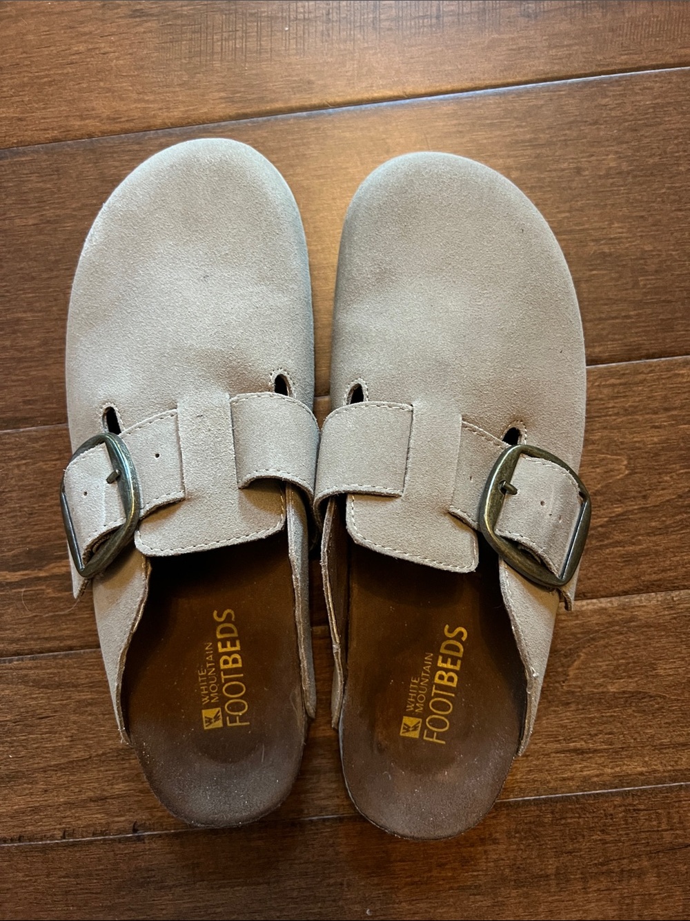 White Mountain Suede Slip-On Clog Mule